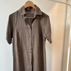 (FLAX) utility shirt dress